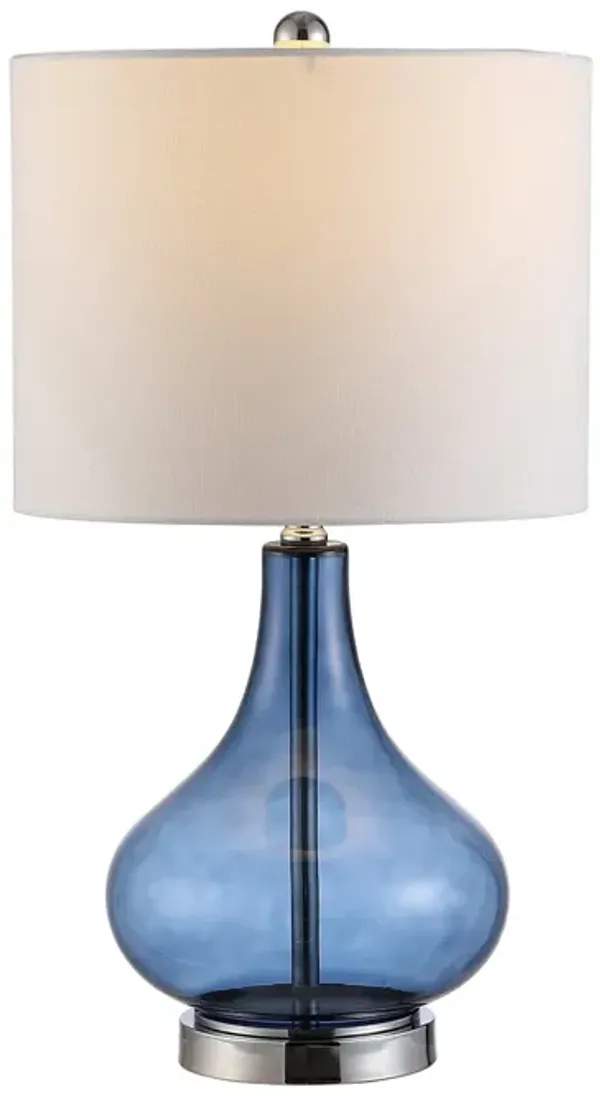 Safavieh Brooks Blue Glass Table Lamp