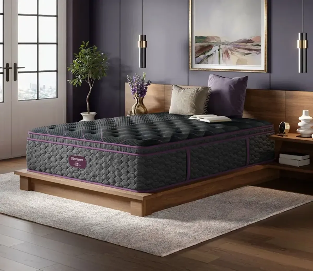 Simmons Beautyrest Emerald Coast Plush Pillow Top Innerspring Mattress - Memory Foam - Queen