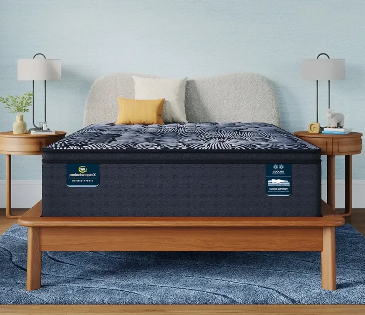 Serta Perfect Sleeper Gulf Moon Quilted Medium Pillow Top Hybrid Mattress - Memory Foam