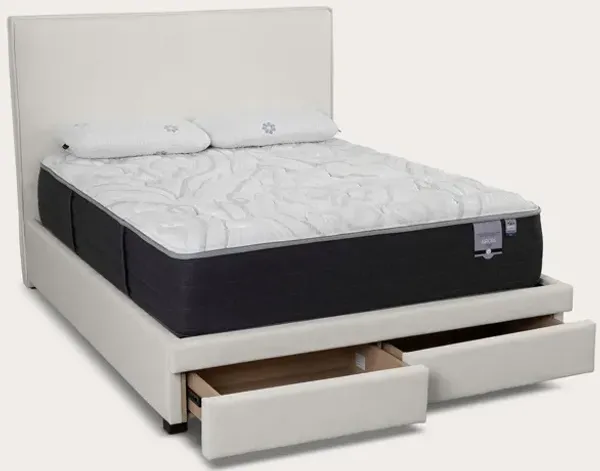 City Mattress Kemper Flange Bed - Bone - Queen