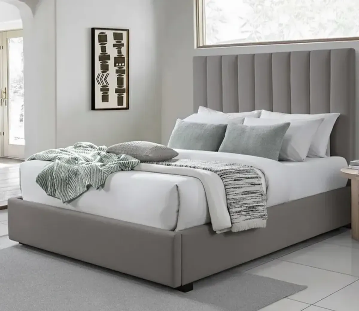 City Mattress Kemper Channel Bed - Oyster - Queen