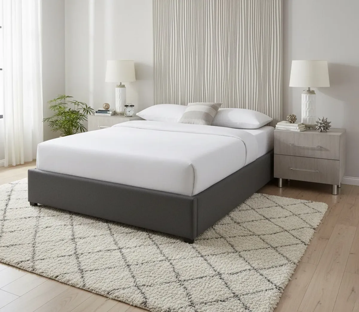 City Mattress Kemper Bed Surround - 10" Height - Bone - Queen
