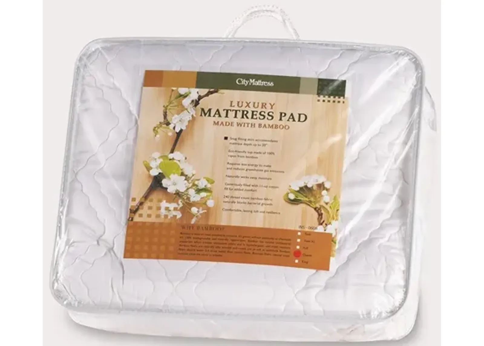 Fiberlinks Textiles Luxury Bamboo Mattress Pad - Queen