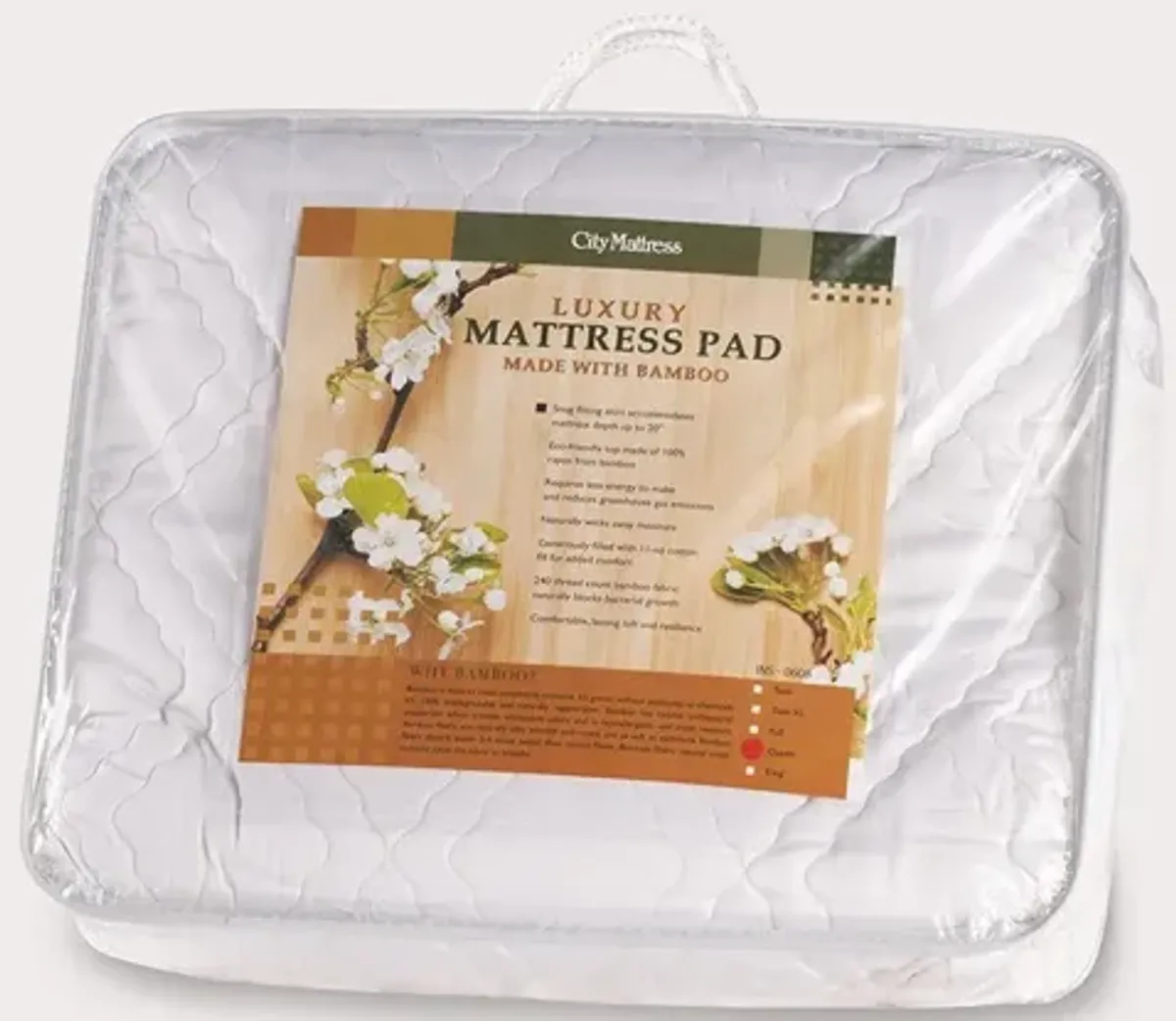 Fiberlinks Textiles Luxury Bamboo Mattress Pad - Queen