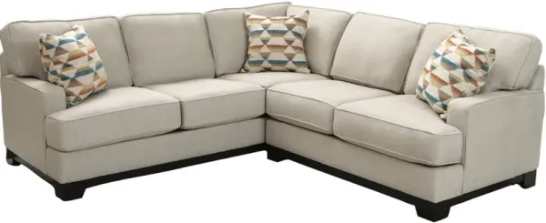 Jonathan Louis Queen Bey Flax 2-Piece Sectional