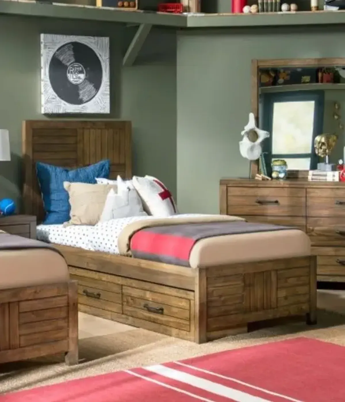 Legacy Kids Teen Summer Camp Brown Twin Panel Bed