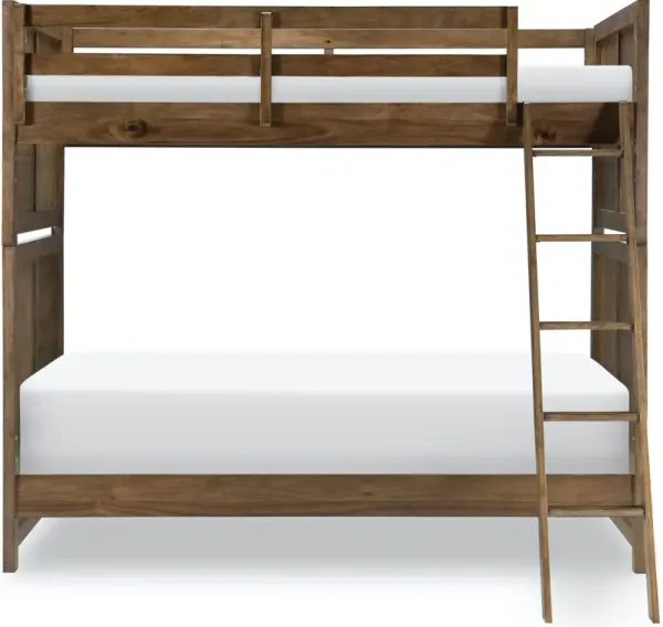 Legacy Kids Teen Summer Camp Brown Twin/Twin Bunk Bed