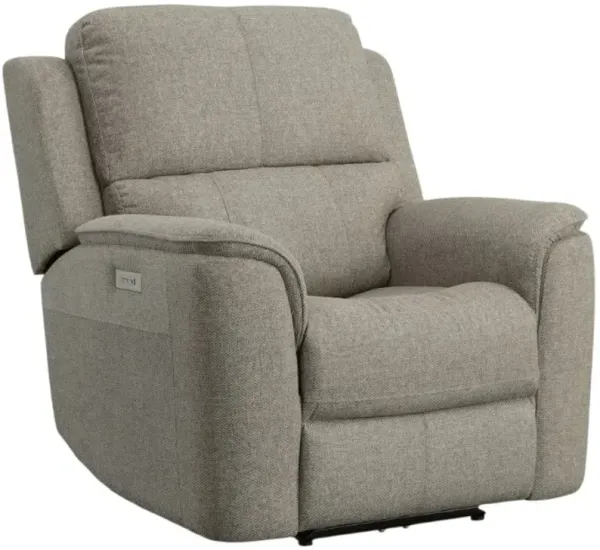 Flexsteel® Henry Hickory Power Recliner with Power Headrest and Lumbar
