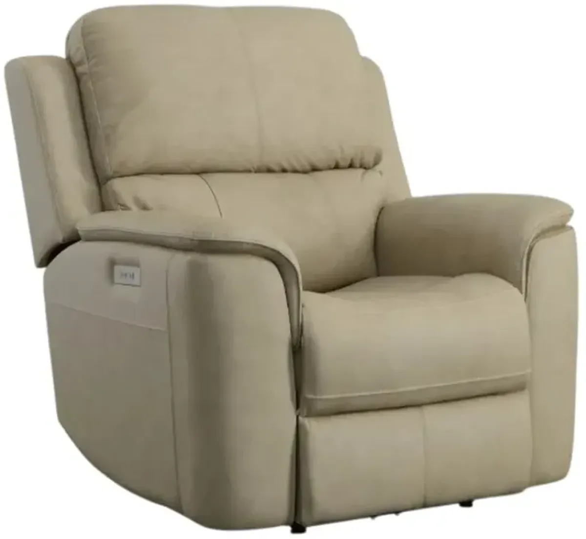 Flexsteel® Henry Beige Power Recliner with Power Headrest and Lumbar