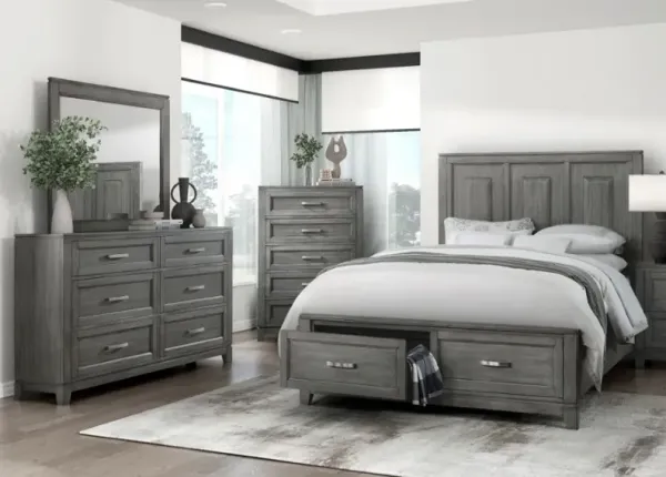 Homelegance® 3-Piece Gray Queen Platform Storage Bedroom Set