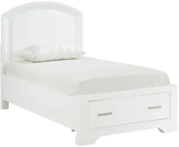 Homelegance® White Twin Storage Panel Bed