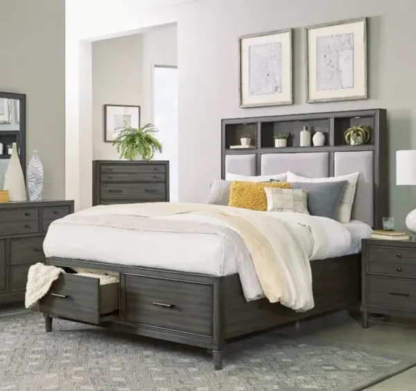 Homelegance® Wittenberry Gray/Pebble Queen Platform Storage Bed