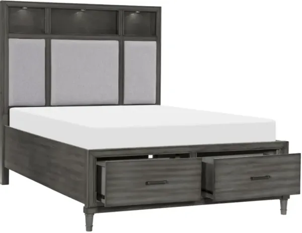 Homelegance® Wittenberry Gray King Upholstered Platform Bed