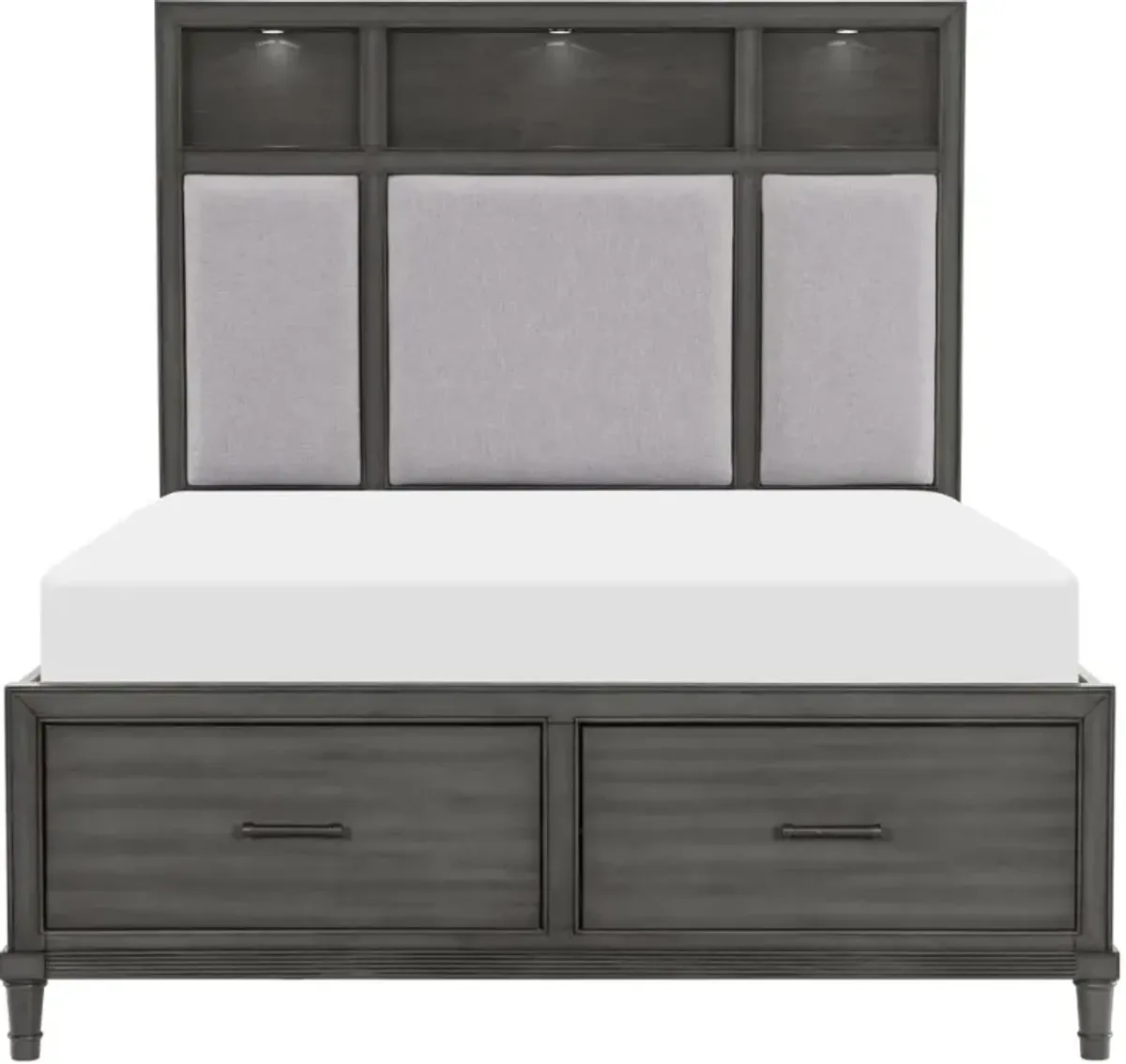 Homelegance® Wittenberry Gray King Upholstered Platform Bed