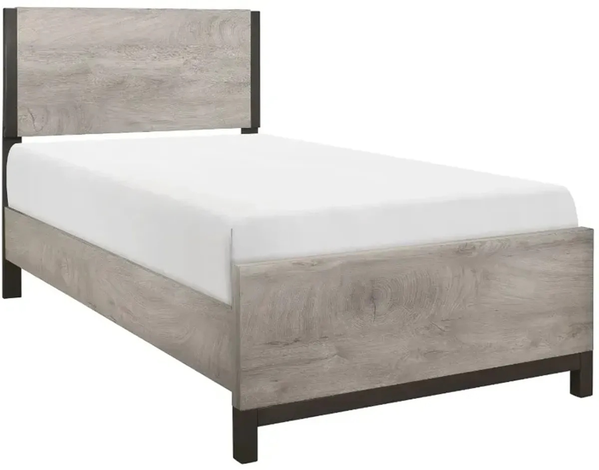 Homelegance® Zephyr Gray Twin Panel Bed