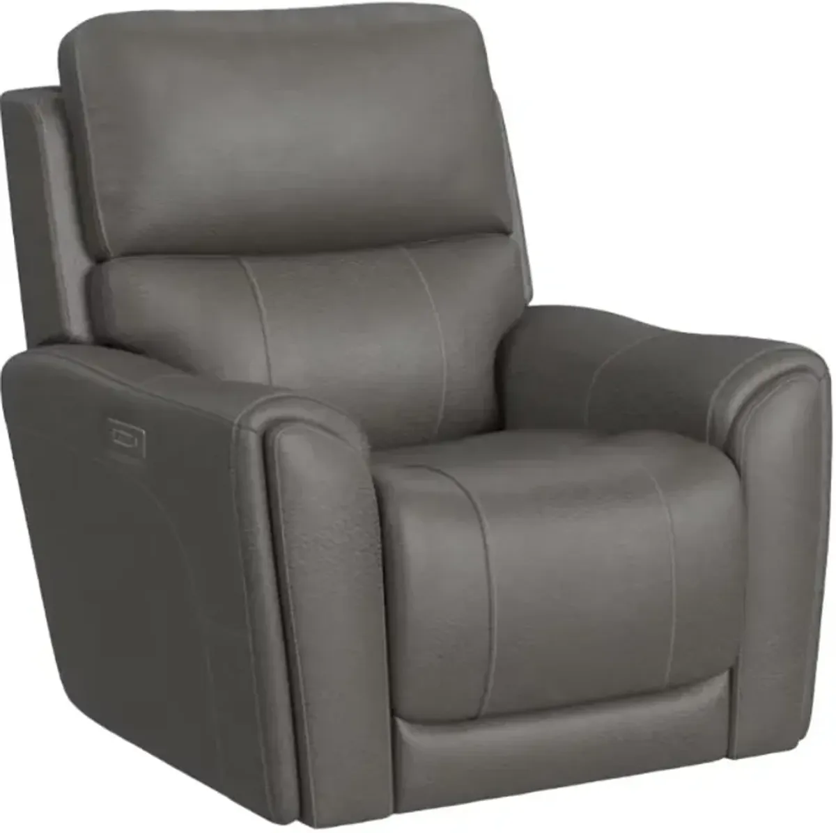 Flexsteel® Latitudes Carter Smoke Power Recliner with Power Headrest and Lumbar