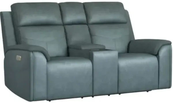 Flexsteel® Vernon Admiral Power Reclining Loveseat with Power Headrest and Lumbar