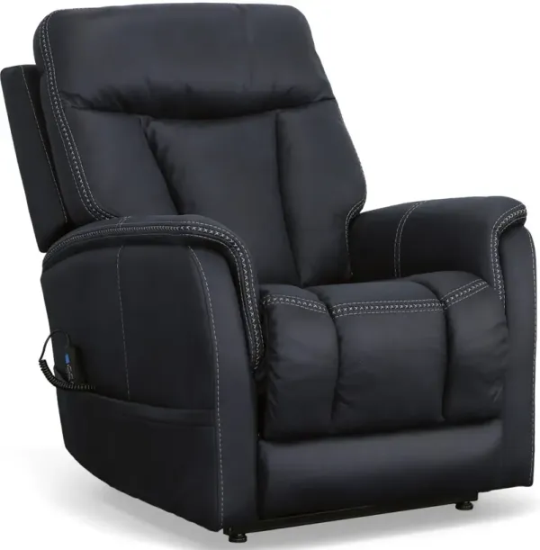 Flexsteel® Atlas Blue Power Lift Recliner with Power Headrest and Lumbar