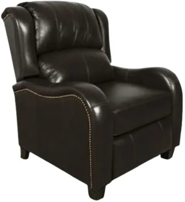England Furniture Leonard Rumor Truffle Leather Manual Push Back Recliner