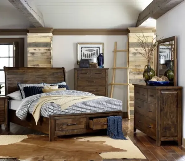 Homelegance® Jerrick 3-Piece Brown Queen Sleigh Bedroom Set