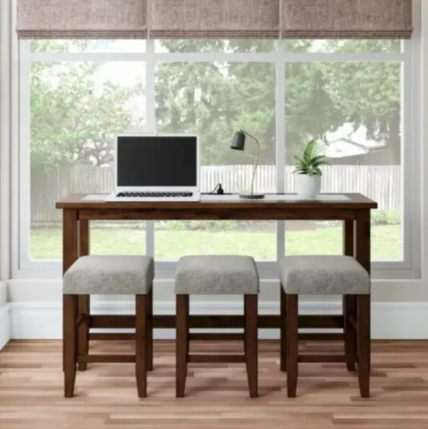 Jofran Inc. Urban Icon 4-Piece Merlot Sofa Counter Dining Set