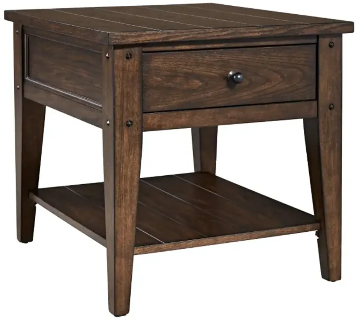 Liberty Furniture Lake House Rustic Brown Oak End Table