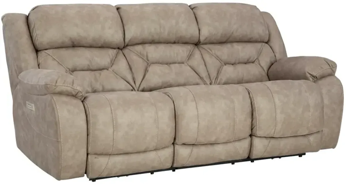 HomeStretch Skywalker Fog Double Power Reclining Sofa