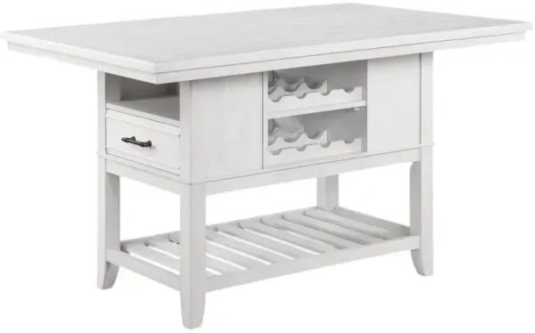 Crown Mark Wendy White Counter Height Dining Table