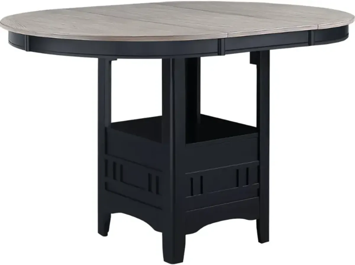 Crown Mark Hartwell 5-Piece Black/Light Gray Counter Height Dining Set