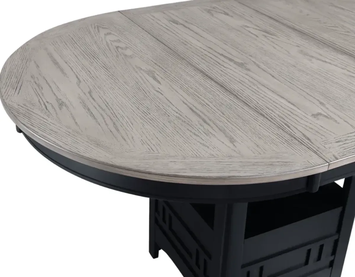 Crown Mark Hartwell Black/Light Gray Counter Table