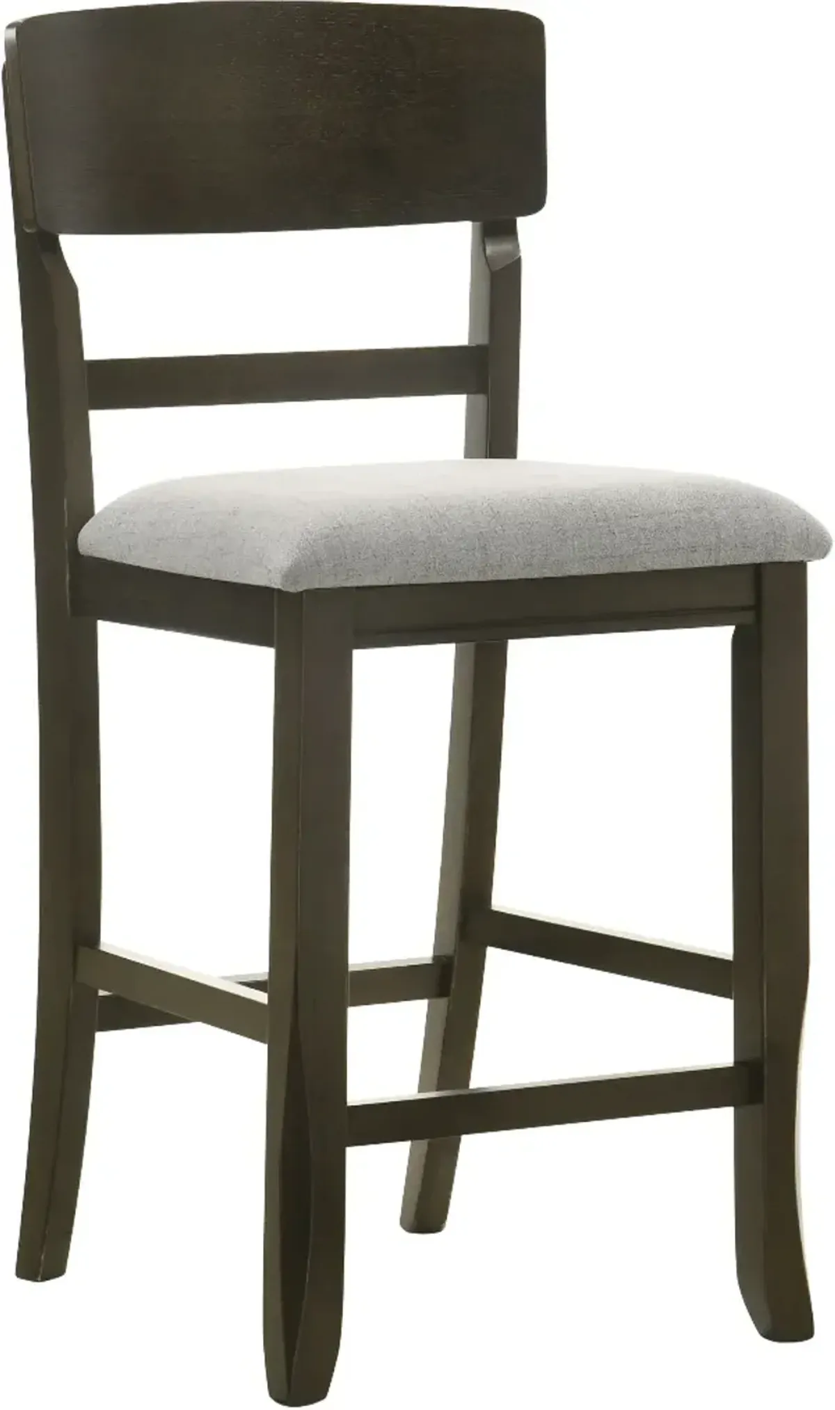 Crown Mark Oakly Dark Brown/Gray Counter Height Side Chair