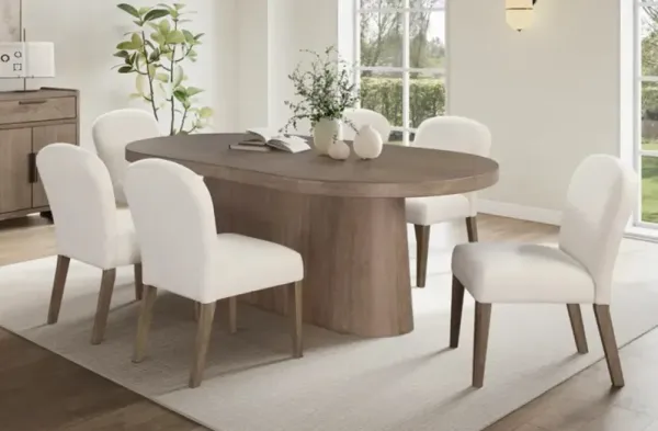 Bernards Trilogy 5-Piece Cocoa/Ivory Dining Set