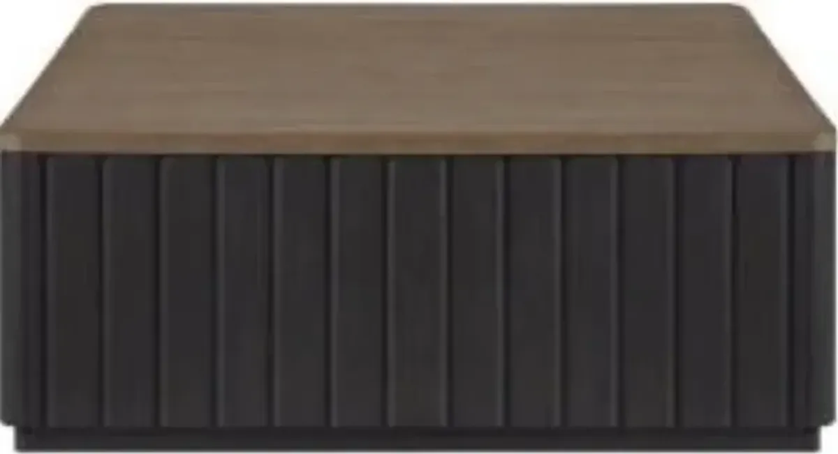 Bernards Elure Peppercorn Channel Cocktail Table