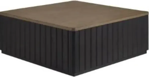 Bernards Elure Peppercorn Channel Cocktail Table