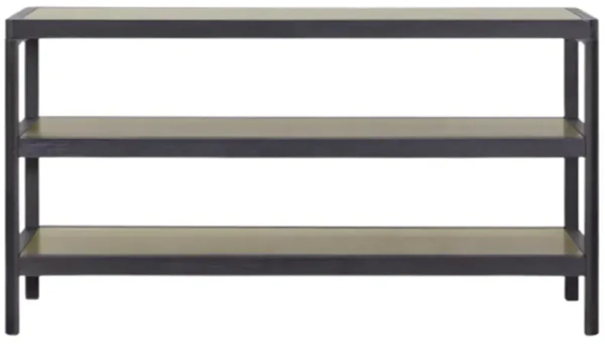 Bernards Elure Peppercorn Channel Console Table