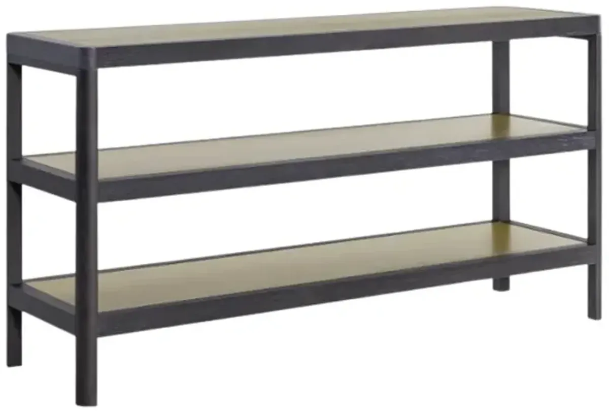 Bernards Elure Peppercorn Channel Console Table