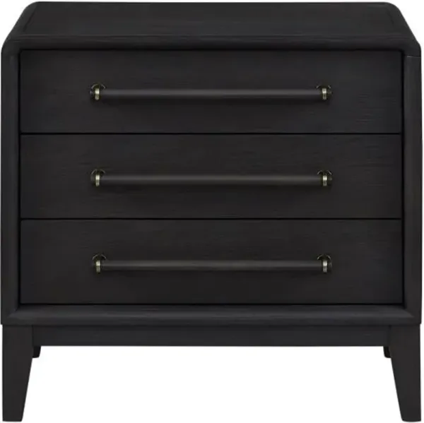Bernards Elure Peppercorn 3-Drawer Nightstand