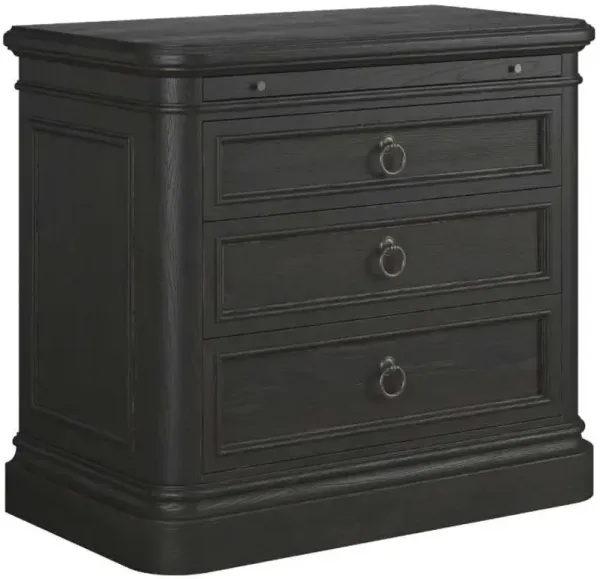 Atrium Black Brown 3 Drawer Nightstand
