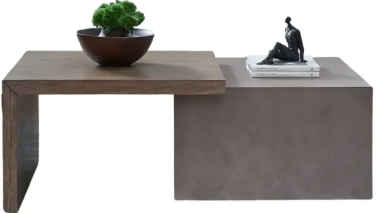 Liberty Furniture Corso Natural Cocktail Table with Concrete Base