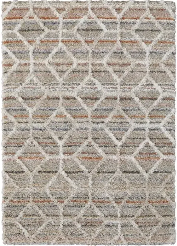 Feizy Mynka Beige/Multi-Colored 5' x 8' Rug