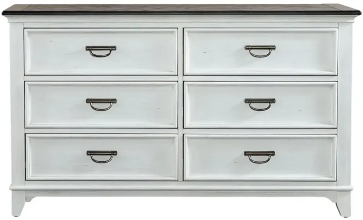 Liberty Furniture Allyson Park Wirebrushed White Dresser