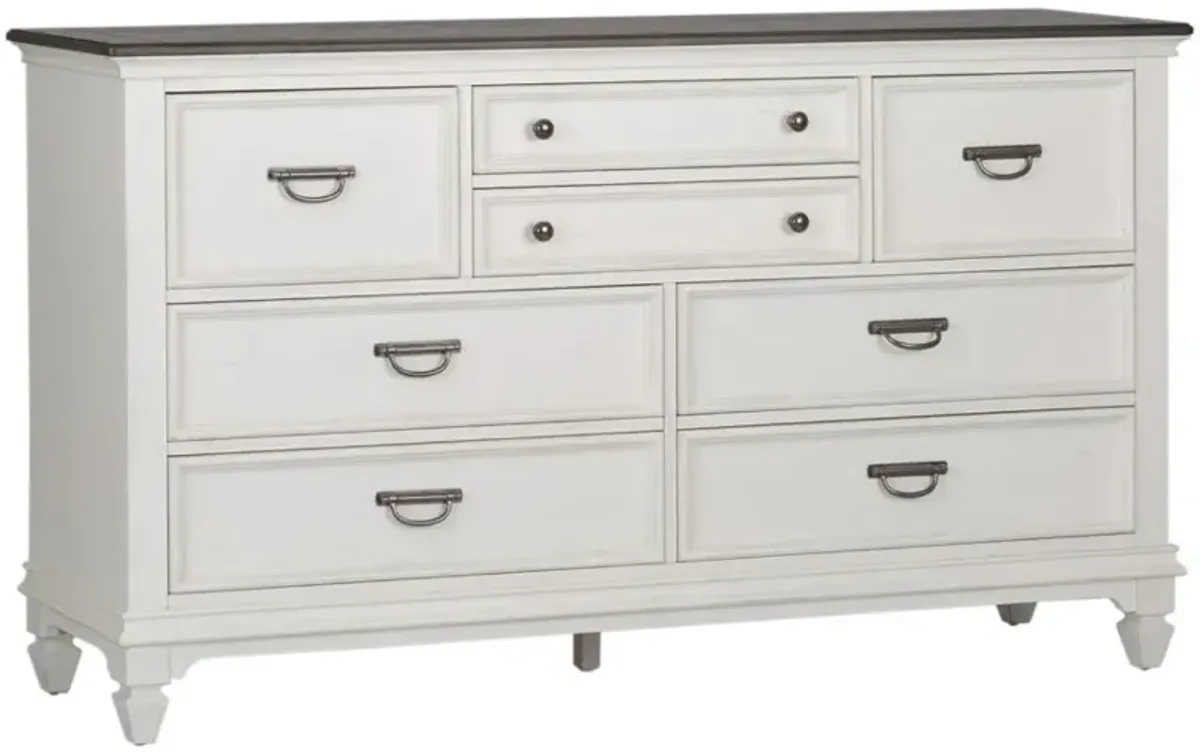 Liberty Furniture Allyson Park Charcoal Top/Wire Brushed White Dresser