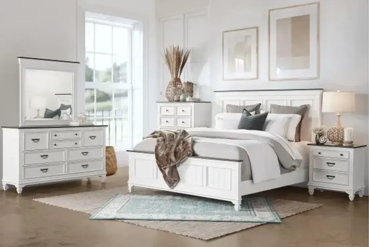 Liberty Furniture Allyson Park 3-Piece Charcoal/White King Bedroom Set