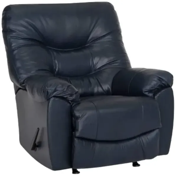 Franklin™ Trilogy Federica Navy Leather Manual Rocker Recliner