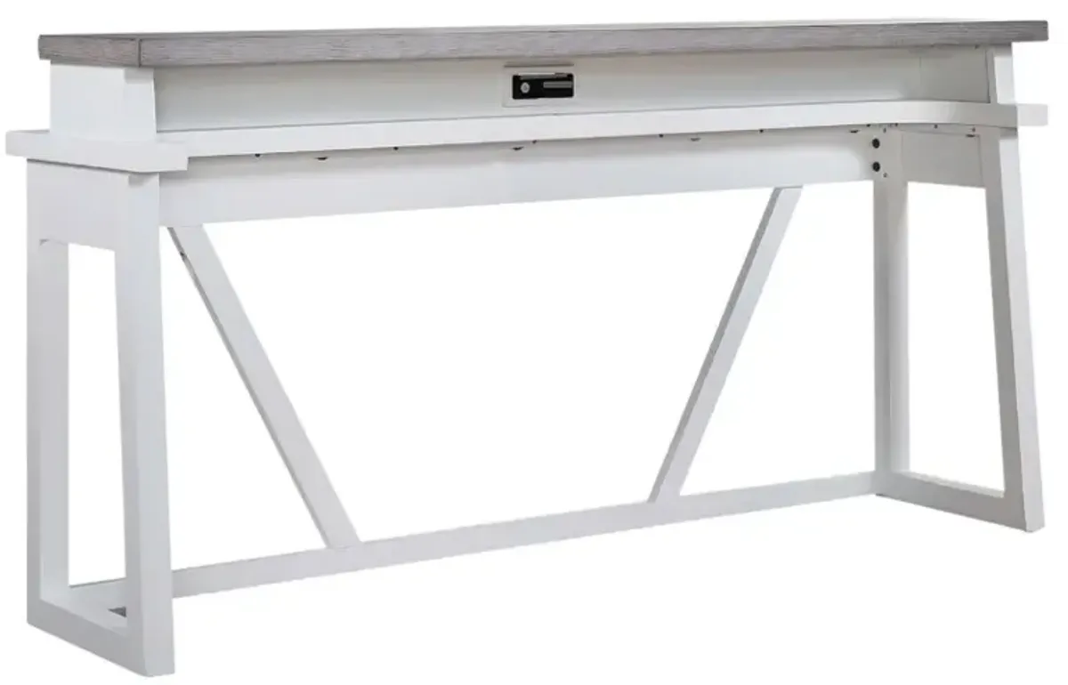 Liberty Furniture Palmetto Heights Shell White Console Bar Table