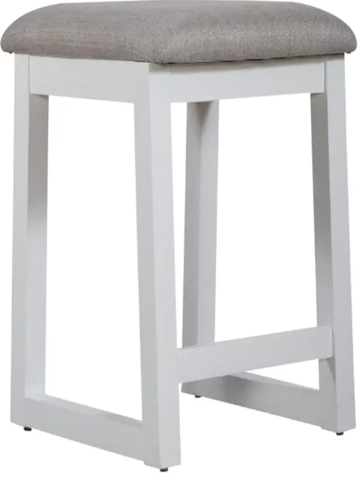 Liberty Furniture Palmetto Heights Shell White/Driftwood Upholstered Console Stool