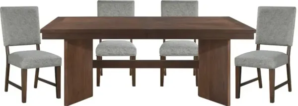 Homelegance® Franco 5-Piece Gray/Walnut Dining Set