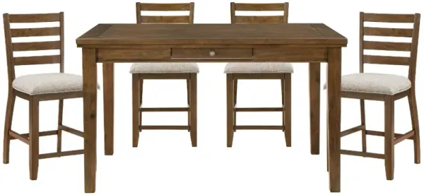 Homelegance® Tagard 5-Piece Beige/Cherry Dining Set