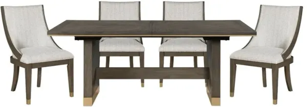 Homelegance® Griffin 5-Piece Beige/Brown/Gold Dining Set