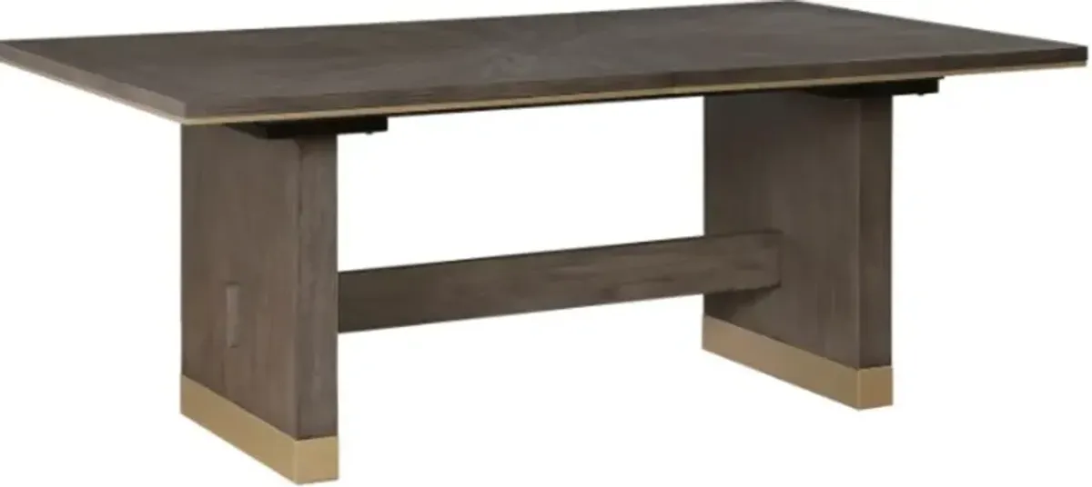 Homelegance® Griffin Brown/Gold Dining Table